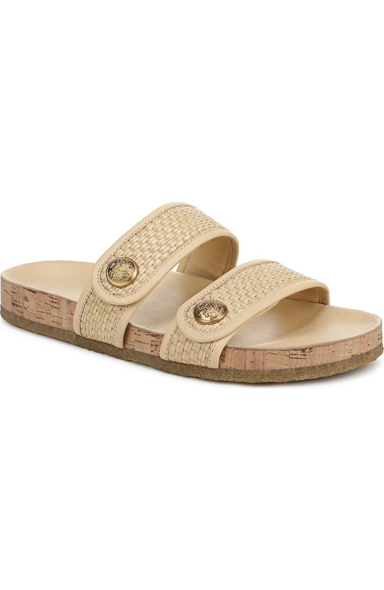 Veronica Beard Percey Slide Sandal, Main, color, Natural
