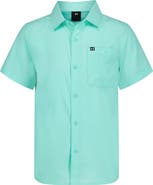 Under Armour Kids' UA Drift Tide Fish Short Sleeve Performance Button-Up Shirt