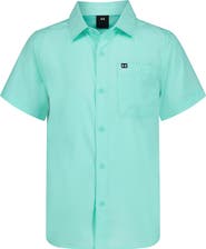 Under Armour Kids' UA Drift Tide Fish Short Sleeve Performance Button-Up Shirt