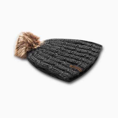 Turtle Fur Fifi Wool Pom Beanie In Black