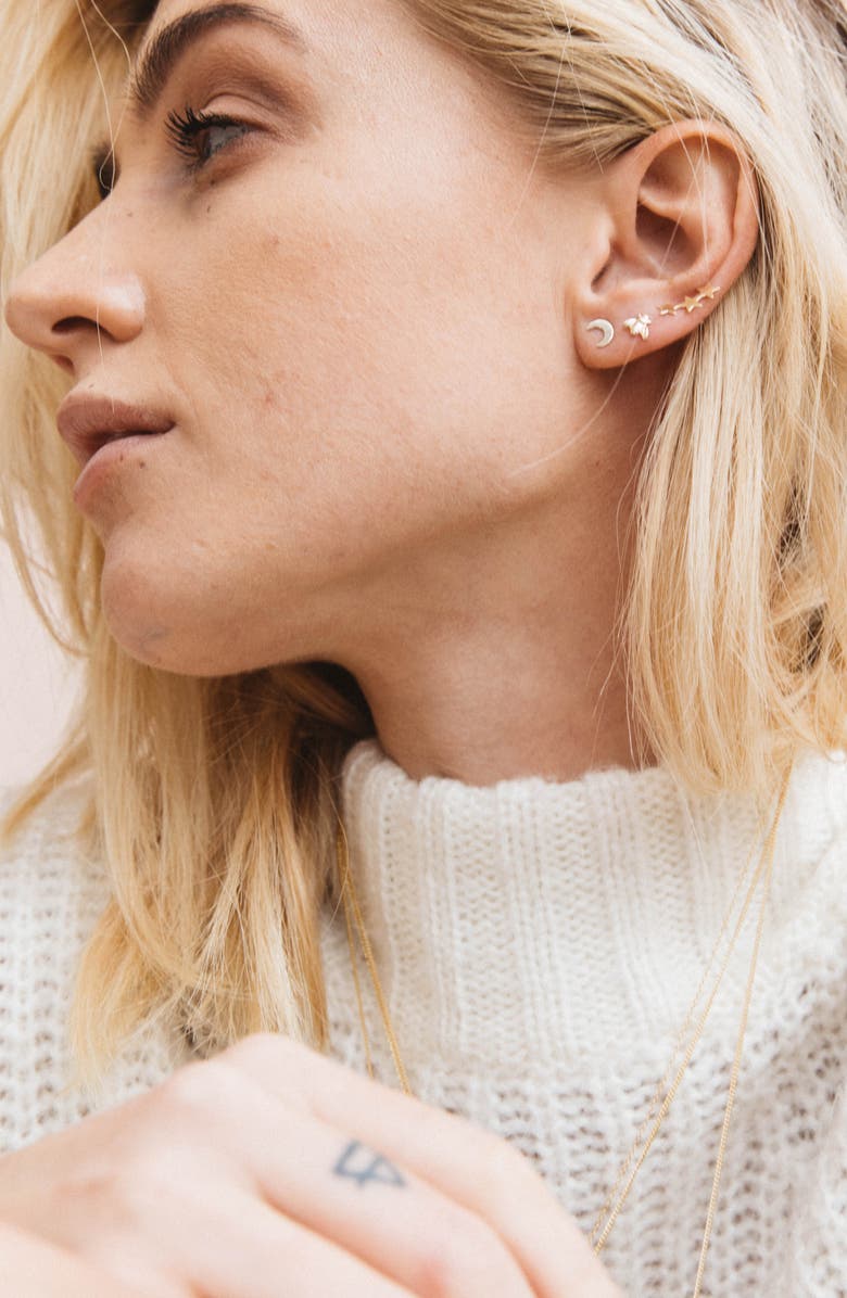 Set & Stones Luna Stud Earrings, Alternate, color, Gold