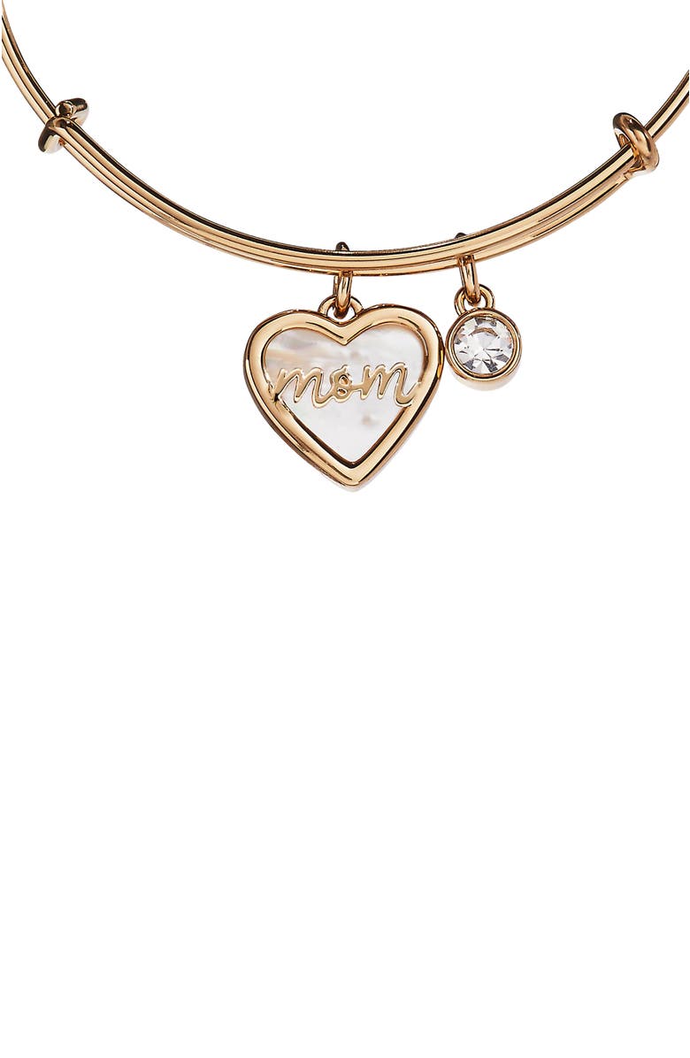 Alex and Ani Mom Bangle Bracelet, Alternate, color, Gold