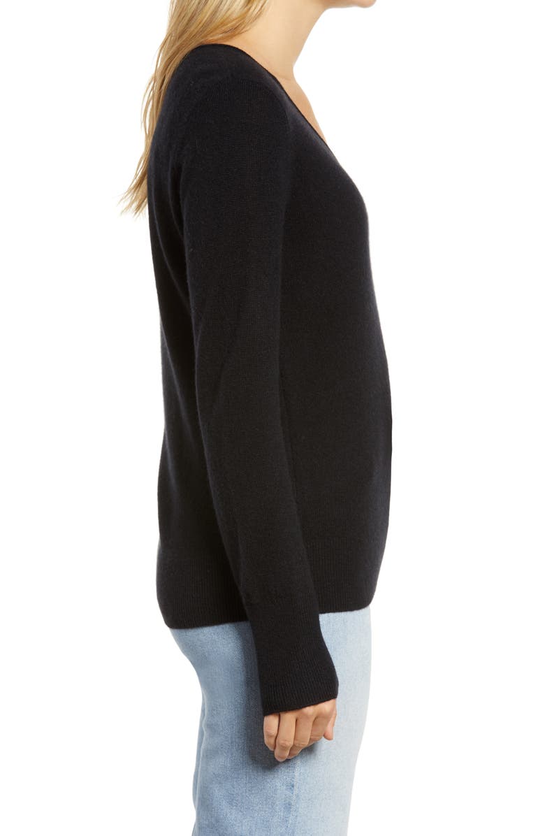 Halogen<sup>®</sup> V-Neck Cashmere Sweater, Alternate, color,