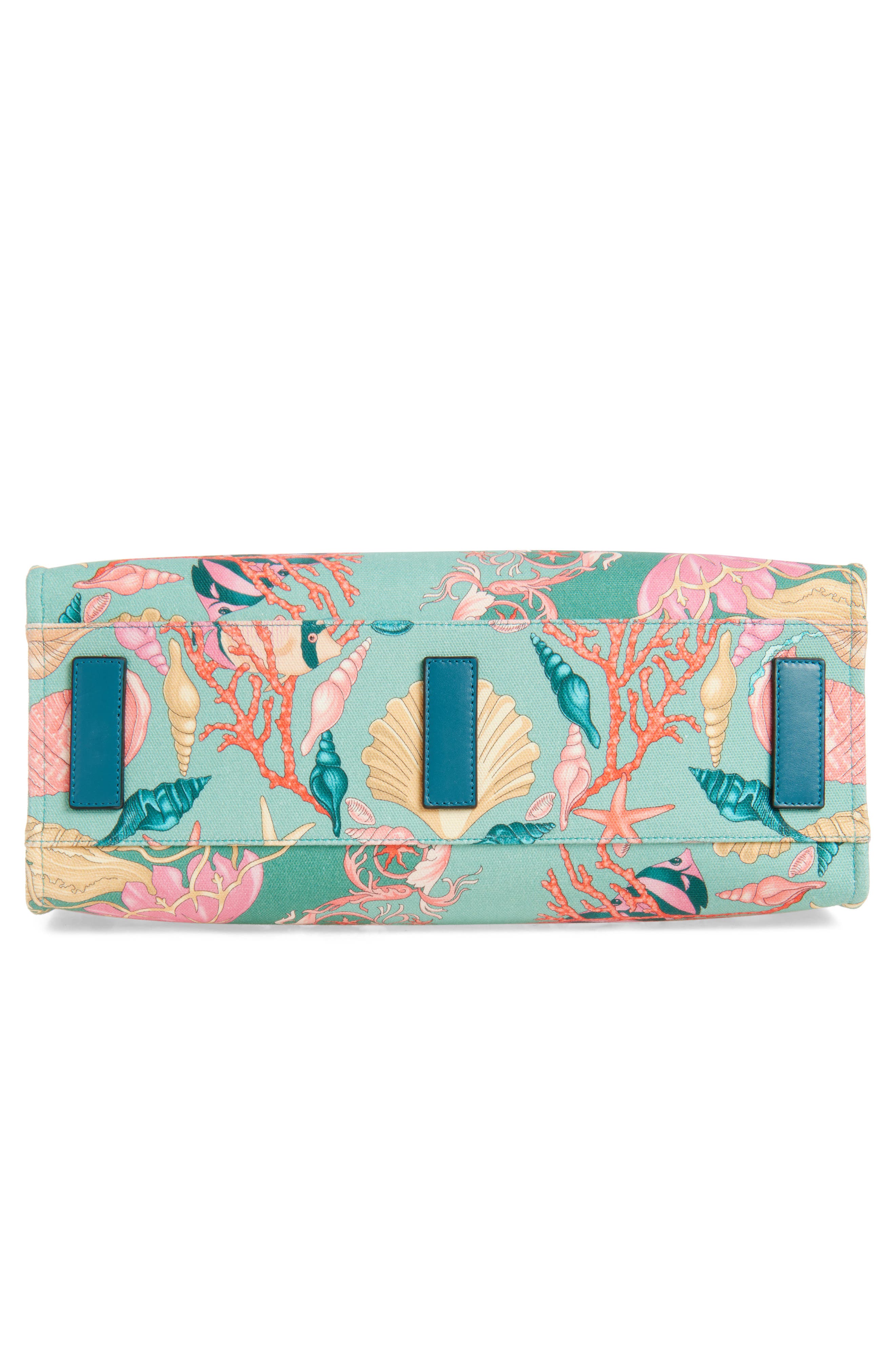 Versace La Medusa Underwater Barocco Canvas Tote, Alternate, color, 