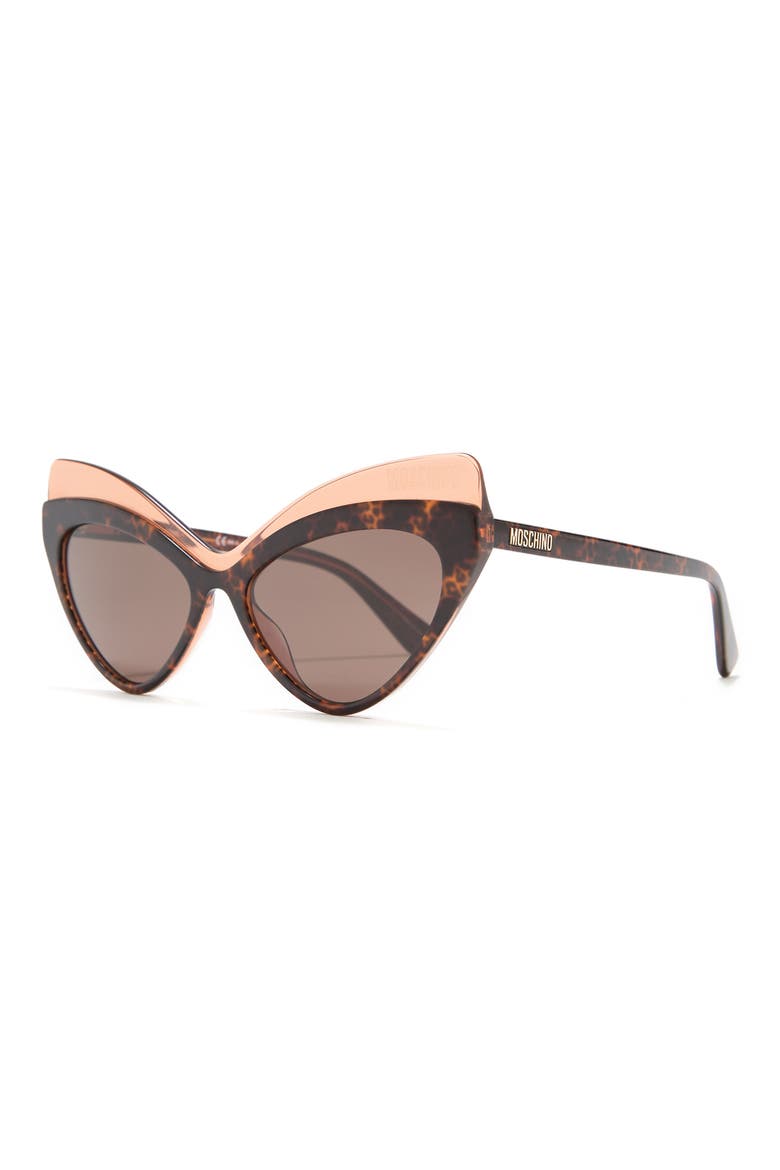 54mm Cat Eye Sunglasses, Alternate, color, HAVANA ORANGE / BROWN