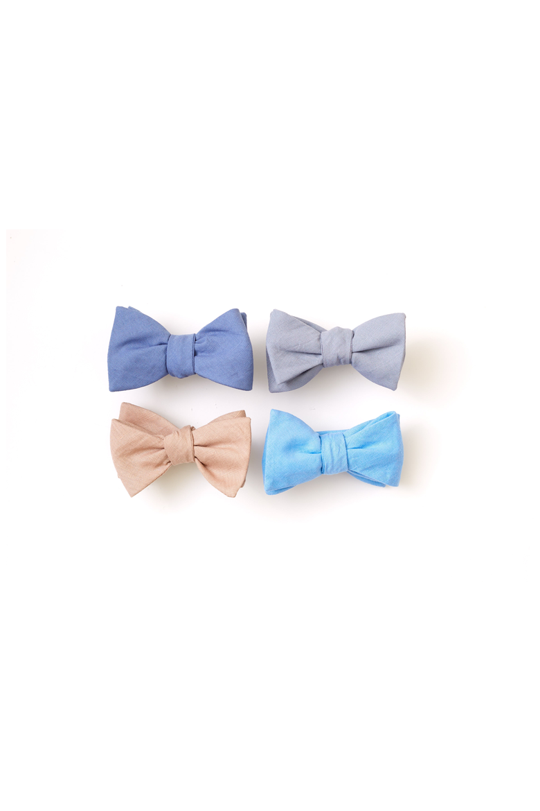 Solid Linen Bow Ties, Alternate, color, Moss Pre-Tied