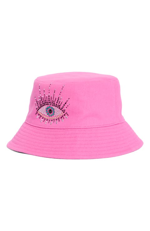 Evil Eye Embellished Bucket Hat