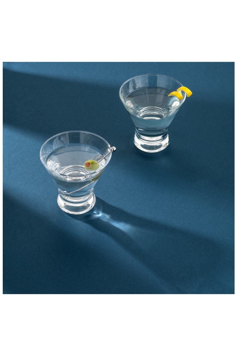 Afina Set of 8 Stemless Martini Glasses, Alternate, color, CLEAR