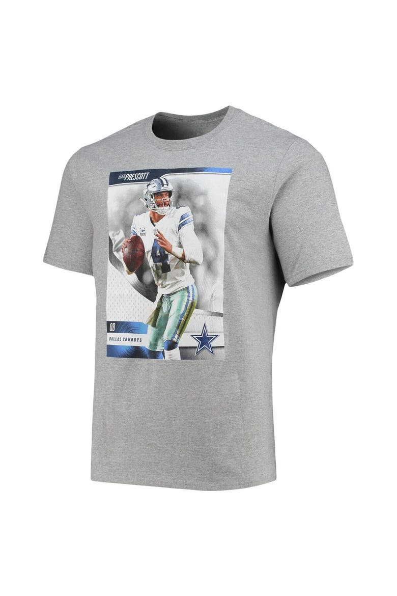 Men's Dak Prescott Heathered Gray Dallas Cowboys Name & Number T-Shirt, Alternate, color, Heather Gray