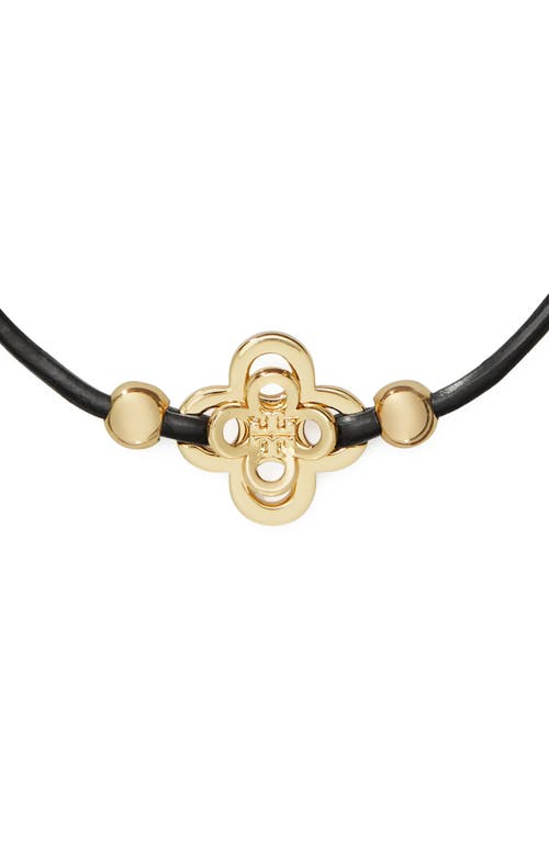 Tory Burch Kira Clover Slider Bracelet In Gold