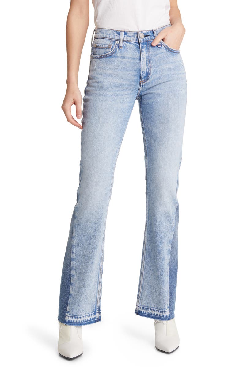 rag & bone Peyton Sliced Mid Rise Bootcut Jeans, Main, color, 