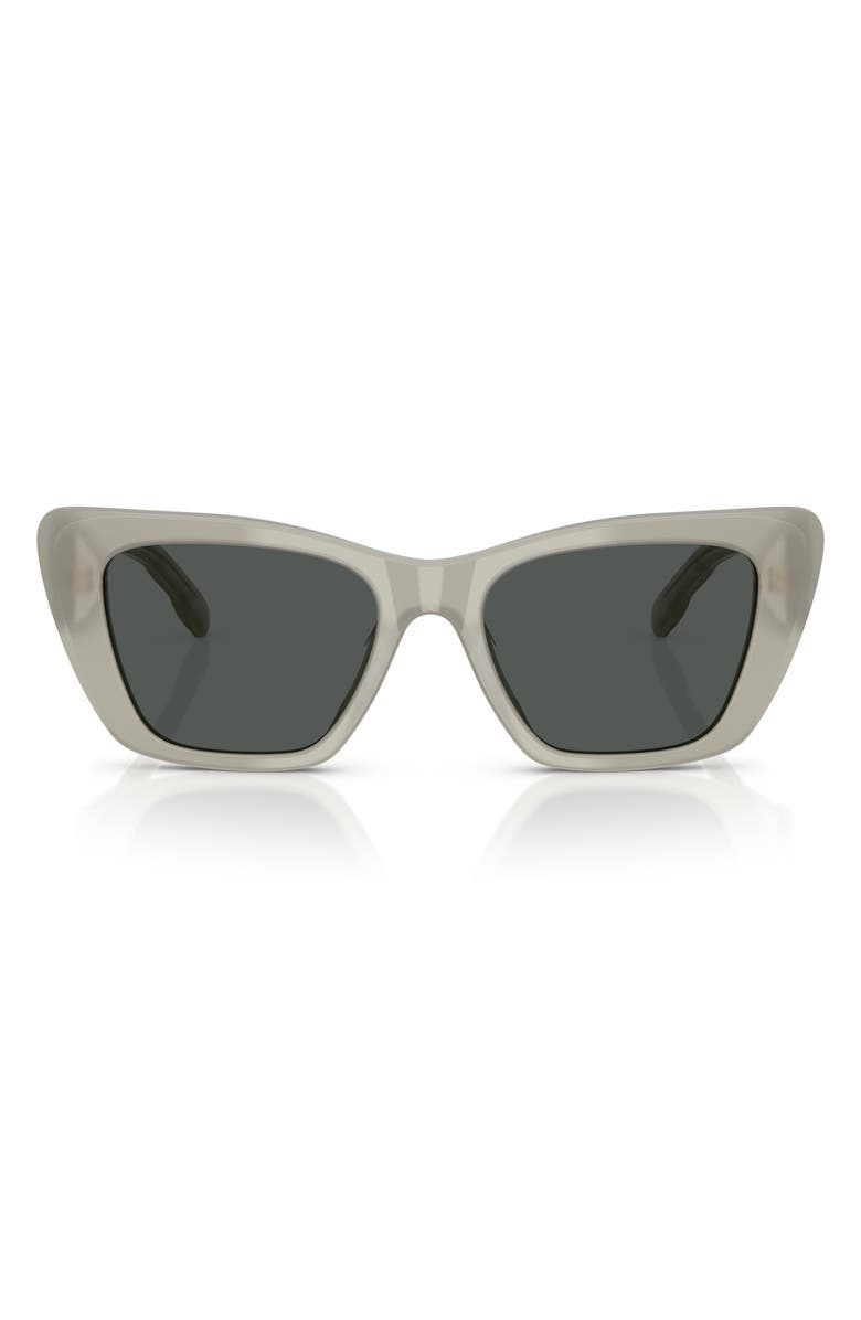 Tory Burch 52mm Cat Eye Sunglasses, Main, color, Milky Grey Green / Dark Grey