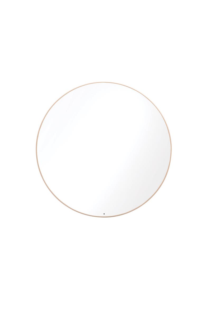 Circular Wall Mounted Mirror, Alternate, color, Brown