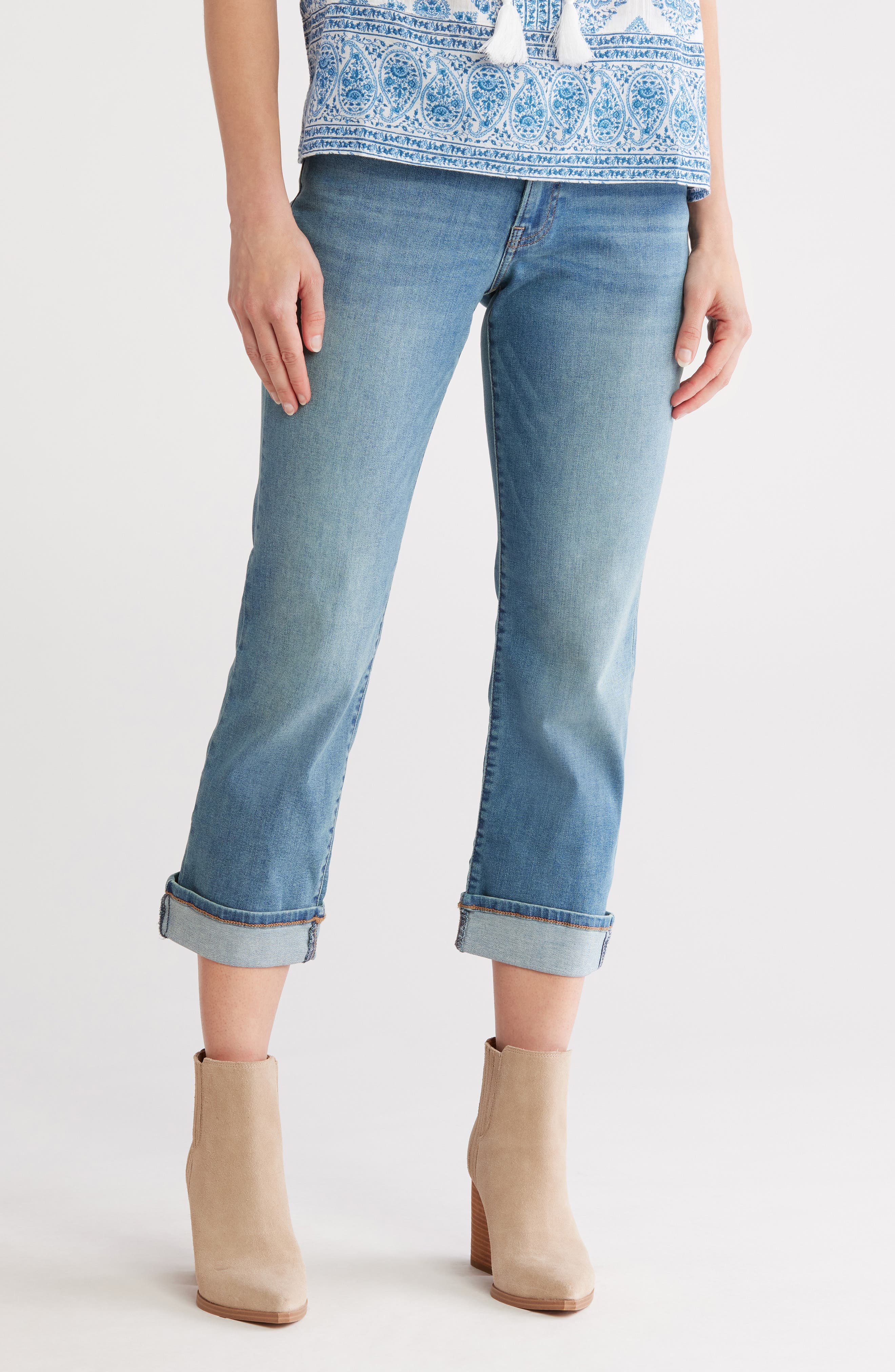 Lucky Brand Sweet Mid Rise Crop Straight Leg Jeans