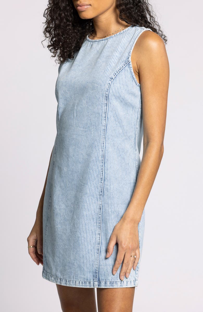 Thread 
Supply Dahlia Sleeveless Denim Shift Dress, Alternate, color, Washed Indigo Stripe