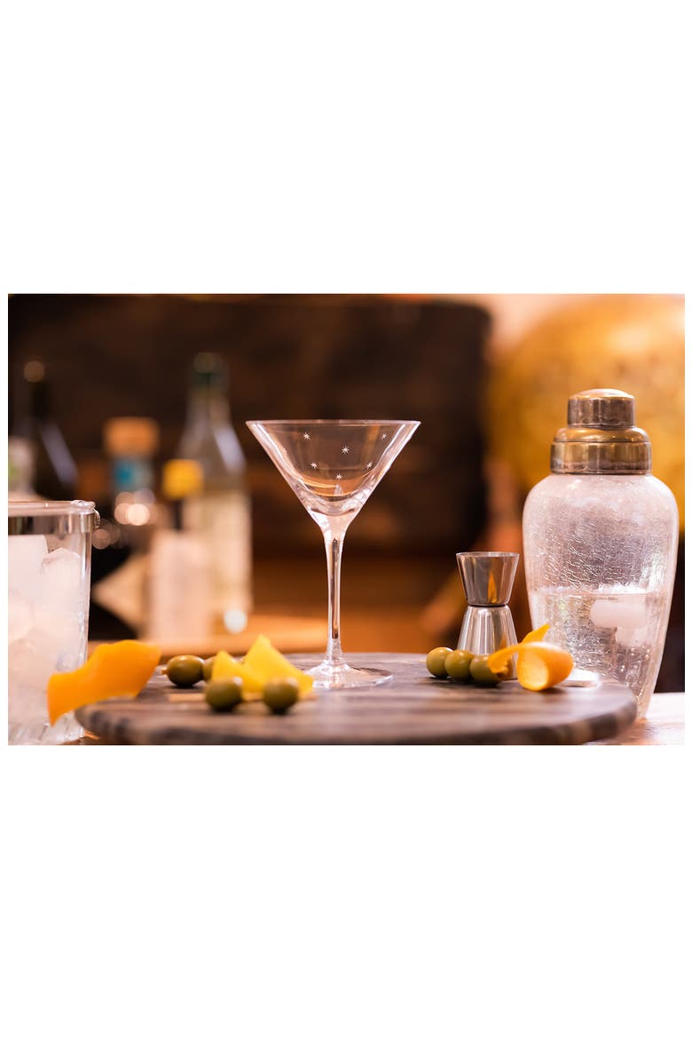 Set of 2 Crystal Martini Glasses, Alternate, color, STARS