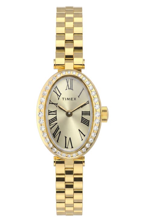 Cavatina Crystal Oval Link Bracelet Watch