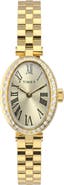 Timex® Cavatina Crystal Oval Link Bracelet Watch