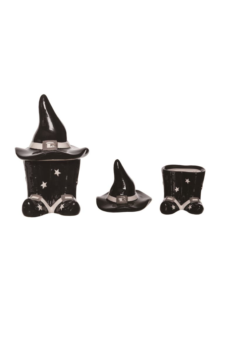 Halloween Witch Hat & Boot Salt and Pepper Shakers, Main, color, Multicolored