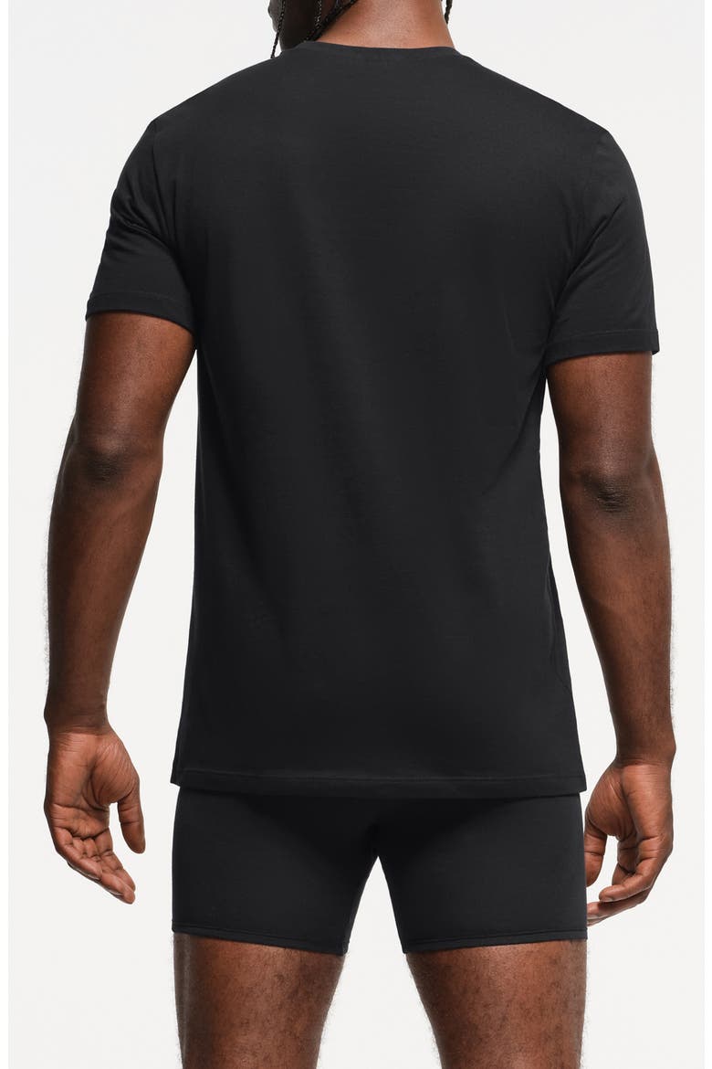 3-Pack Lightweight Cotton T-Shirts, Alternate, color, OBSIDIAN