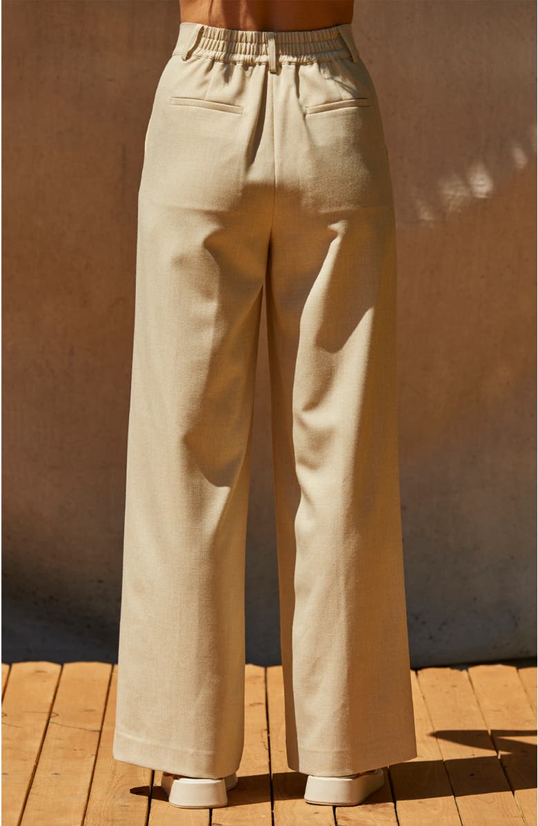 CRESCENT Pleated Wide Leg Trouser Pants, Alternate, color,