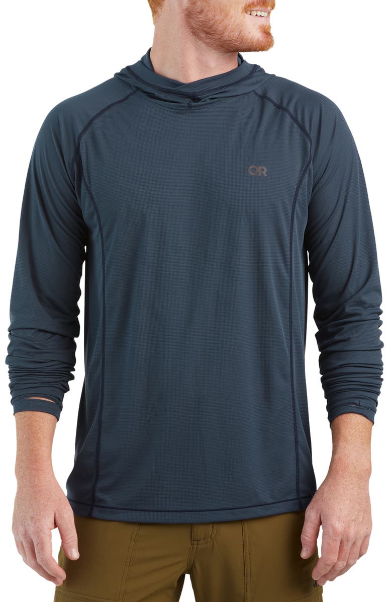 Outdoor Research Echo Recycled Polyester Hoodie, Main, color, Naval Blue