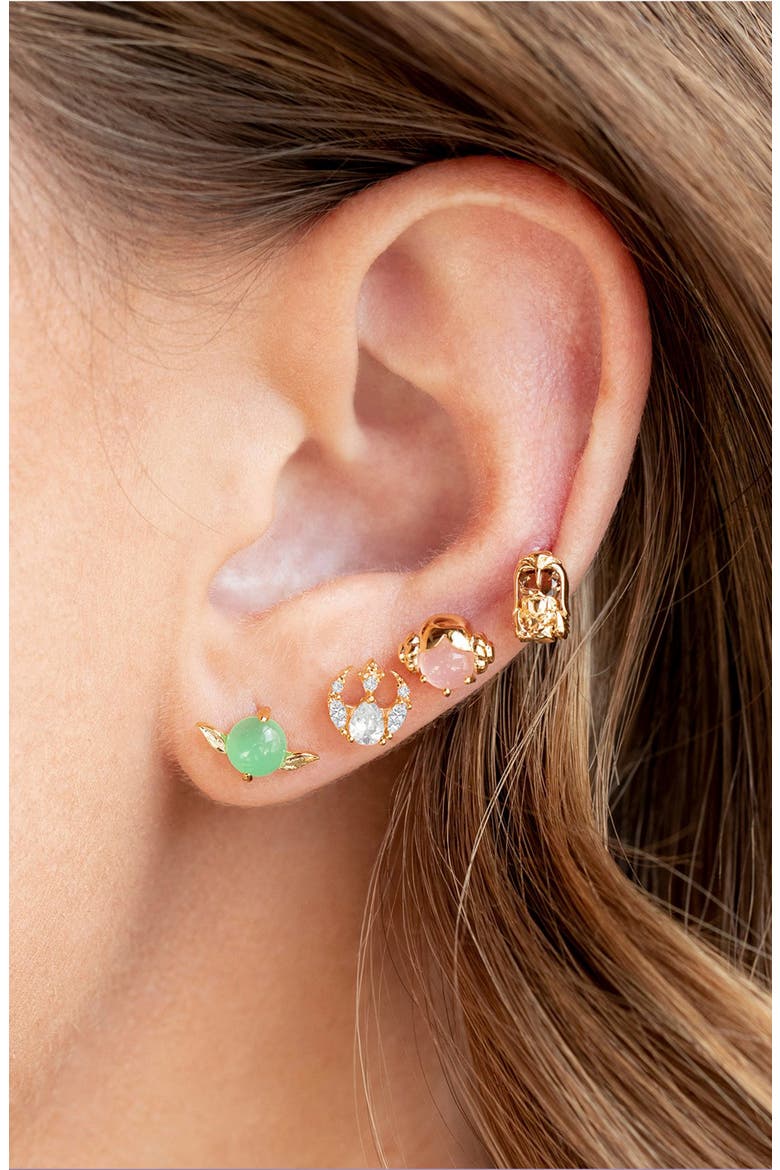 Star Wars™ Rebel Alliance Insignia Cubic Zirconia Stud Earrings, Alternate, color, GOLD