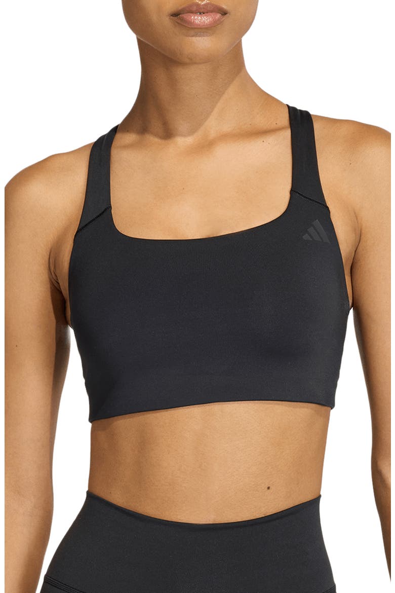 Optime Climacool Sports Bra, Main, color, BLACK