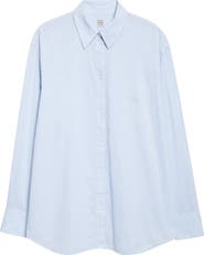 TOTEME Oversize Cotton & Linen Button-Up Shirt