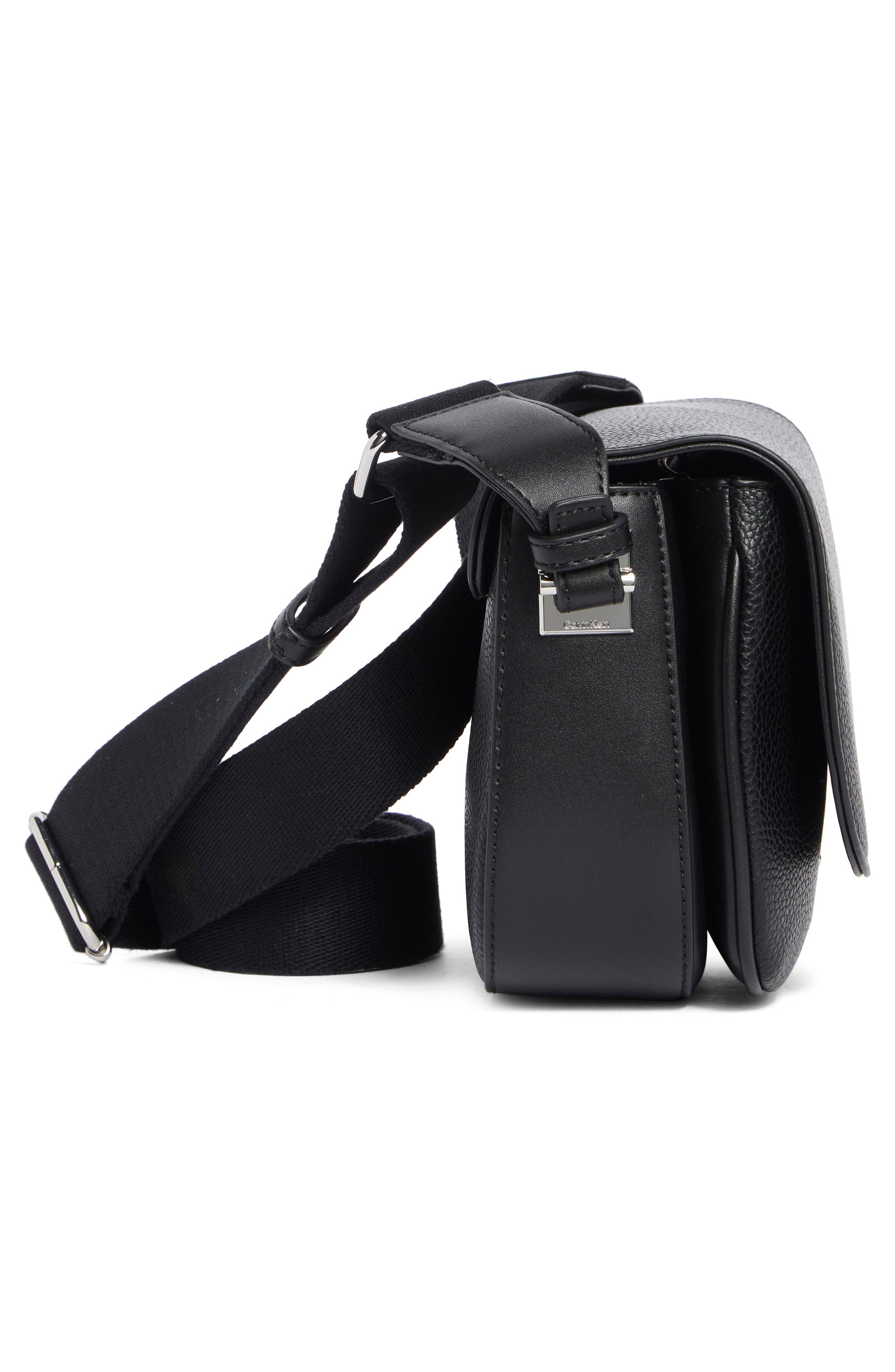 Calvin Klein Evee Crossbody Bag, Alternate, color, Black/ Silver