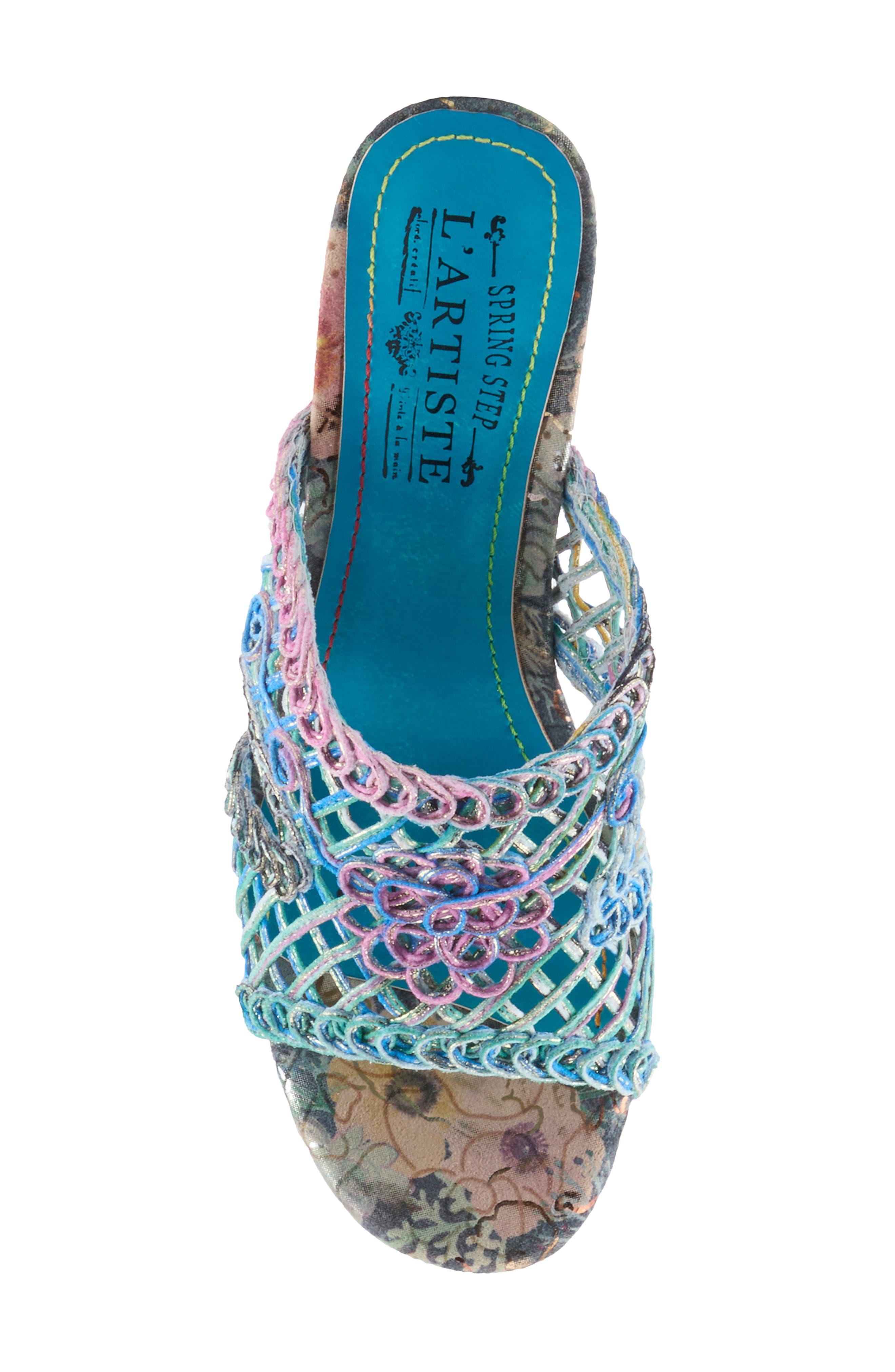 Lacyloops Sandal, Alternate, color, BLUE MULTI