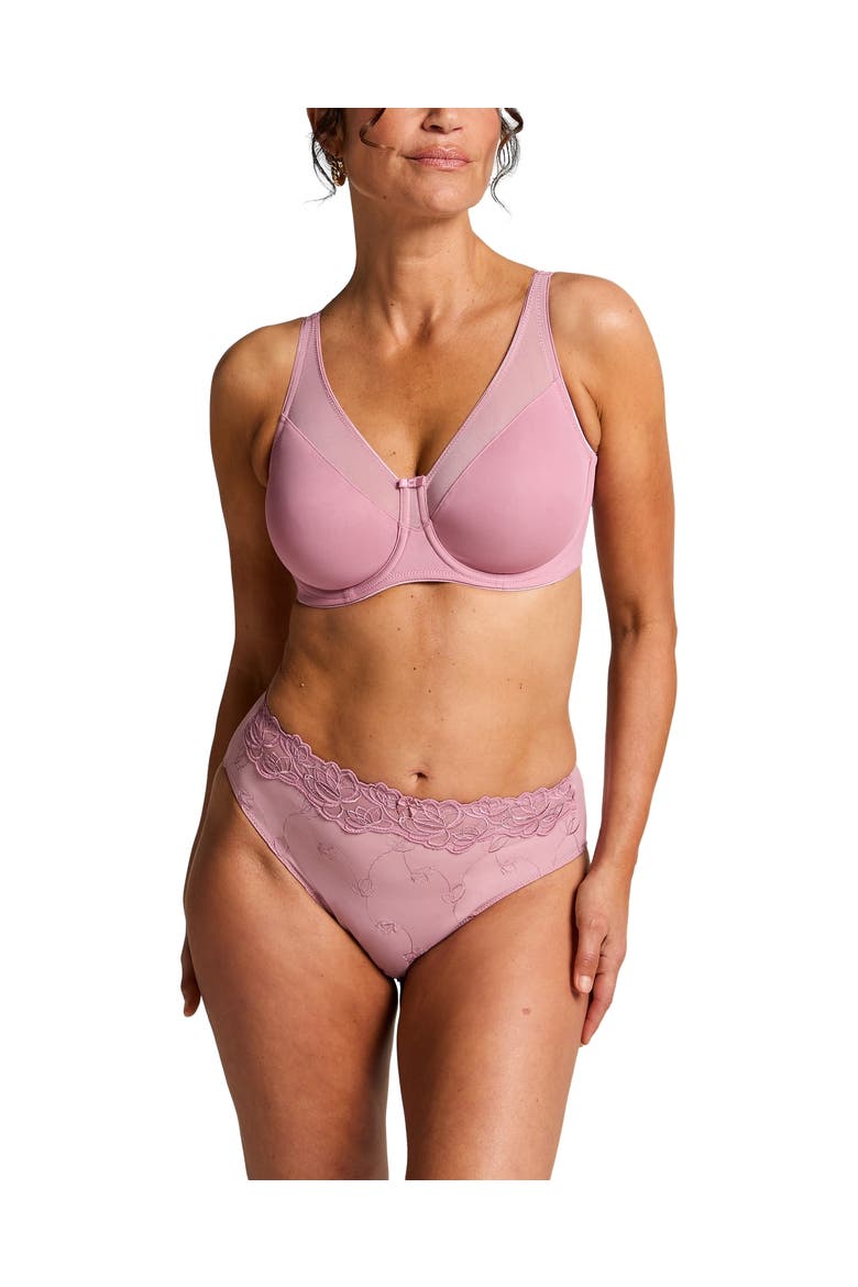 Nina Non-Padded Underwired Minimizer Bra, Alternate, color, Lilas