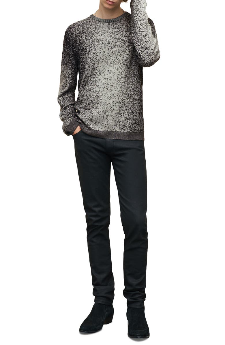 John Varvatos Tyrrell Pixel Regular Fit Cotton, Alpaca & Silk Sweater, Alternate, color, 