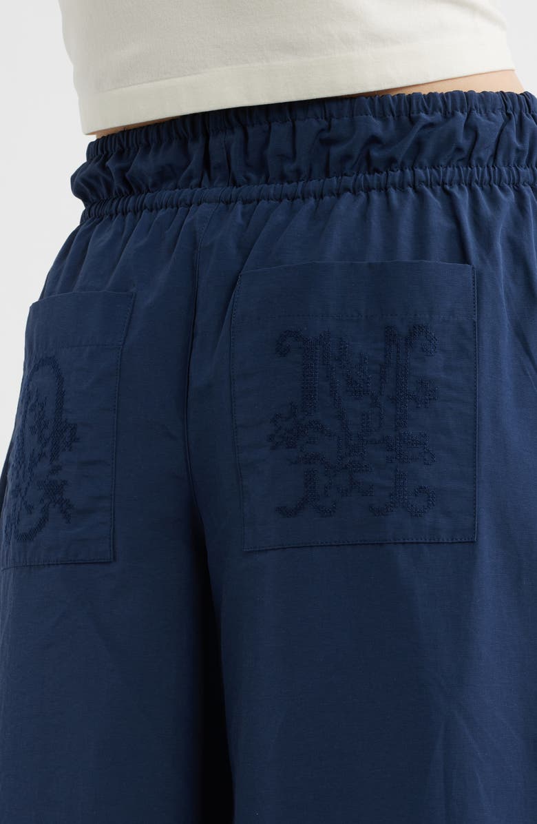 Damson Madder Frida Cotton Blend Crop Balloon Pants, Alternate, color, Navy