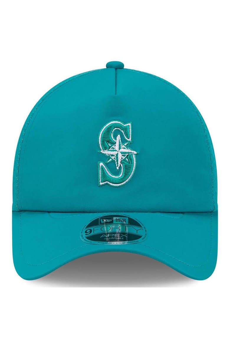 Men's New Era Teal Seattle Mariners 2026 Batting Practice Apex 9FORTY Adjustable Trucker Hat, Alternate, color, Teal