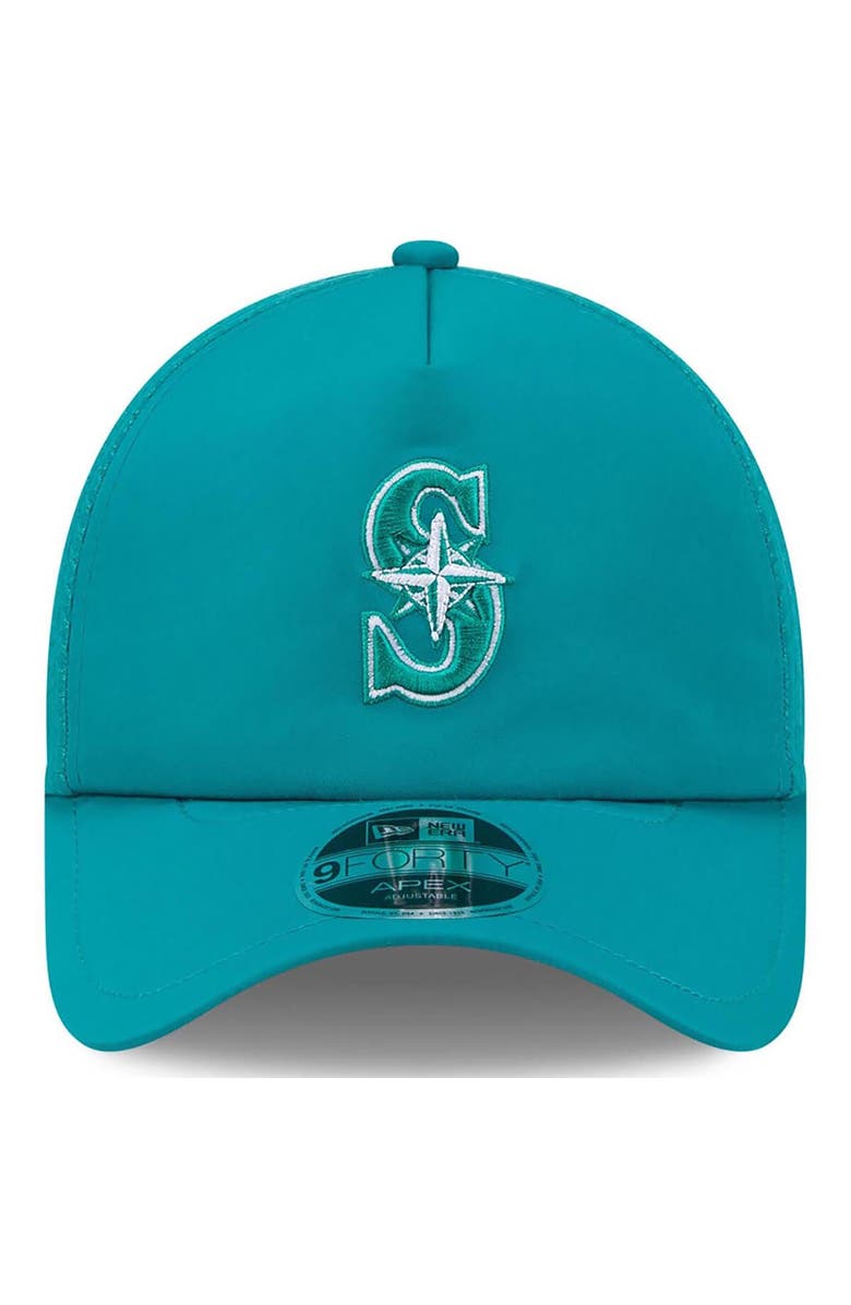 New Era Men's New Era Teal Seattle Mariners 2026 Batting Practice Apex 9FORTY Adjustable Trucker Hat, Alternate, color, Teal