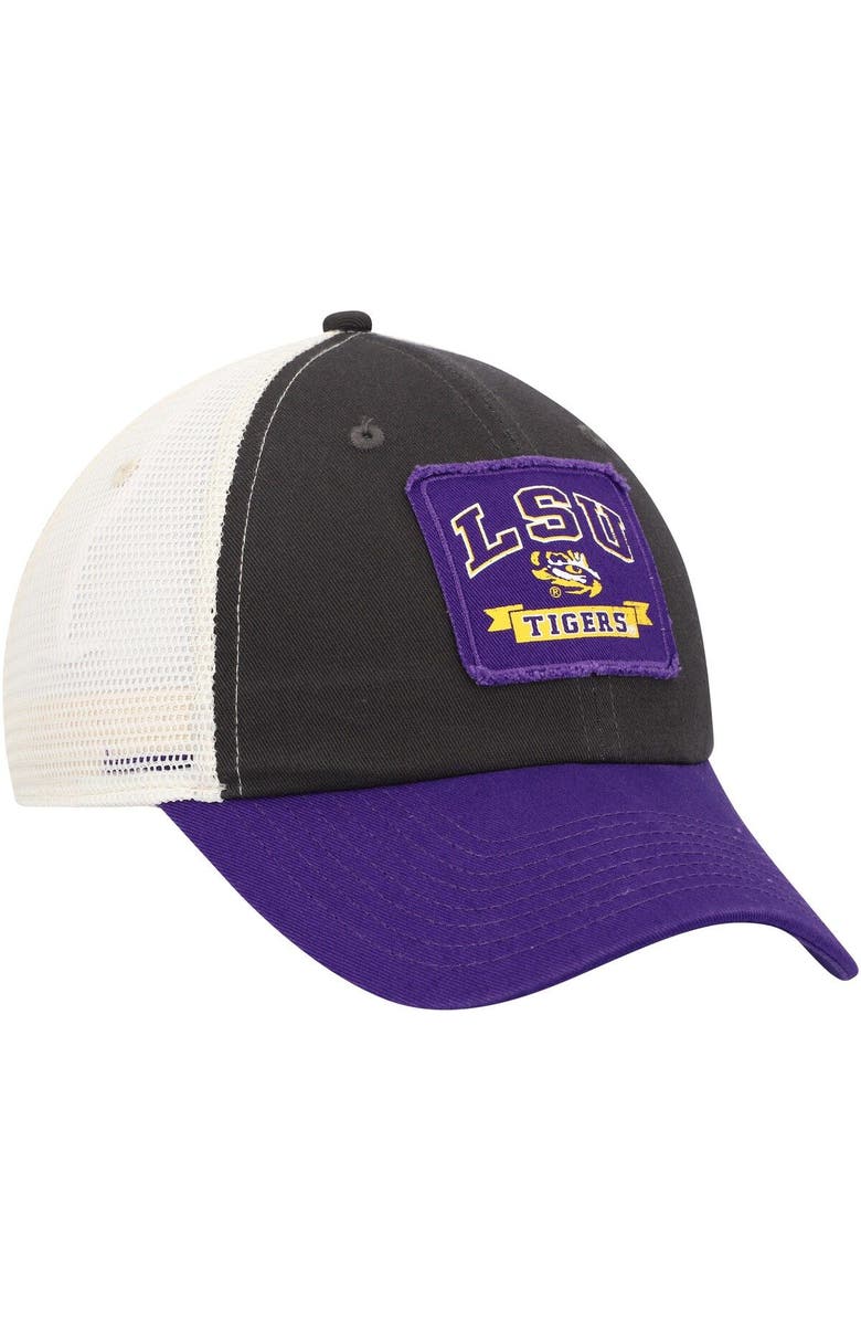 COLOSSEUM Men's Colosseum  Charcoal LSU Tigers Objection Snapback Hat, Alternate, color, 