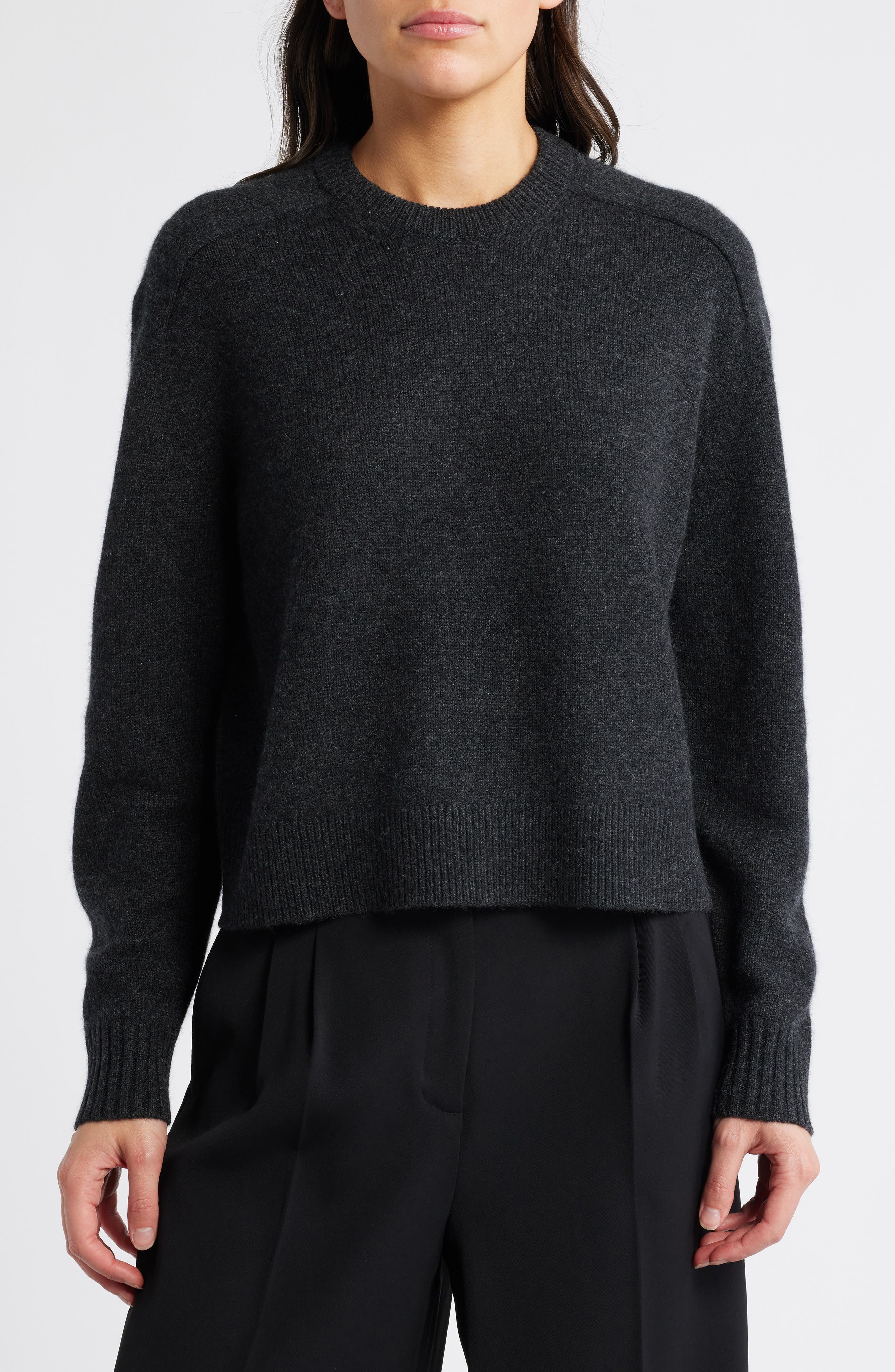 Cashmere Crewneck Crop Sweater - image 3