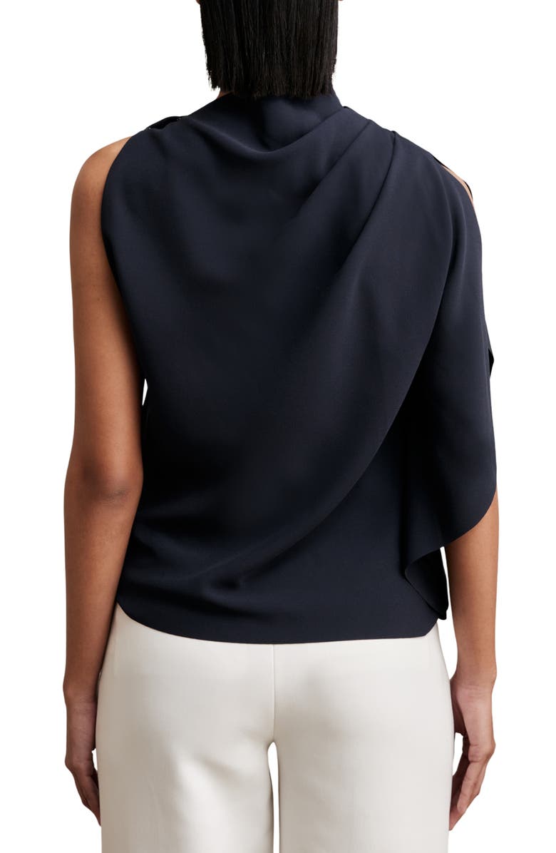 Reiss Elle Asymmetric Top, Alternate, color, Navy
