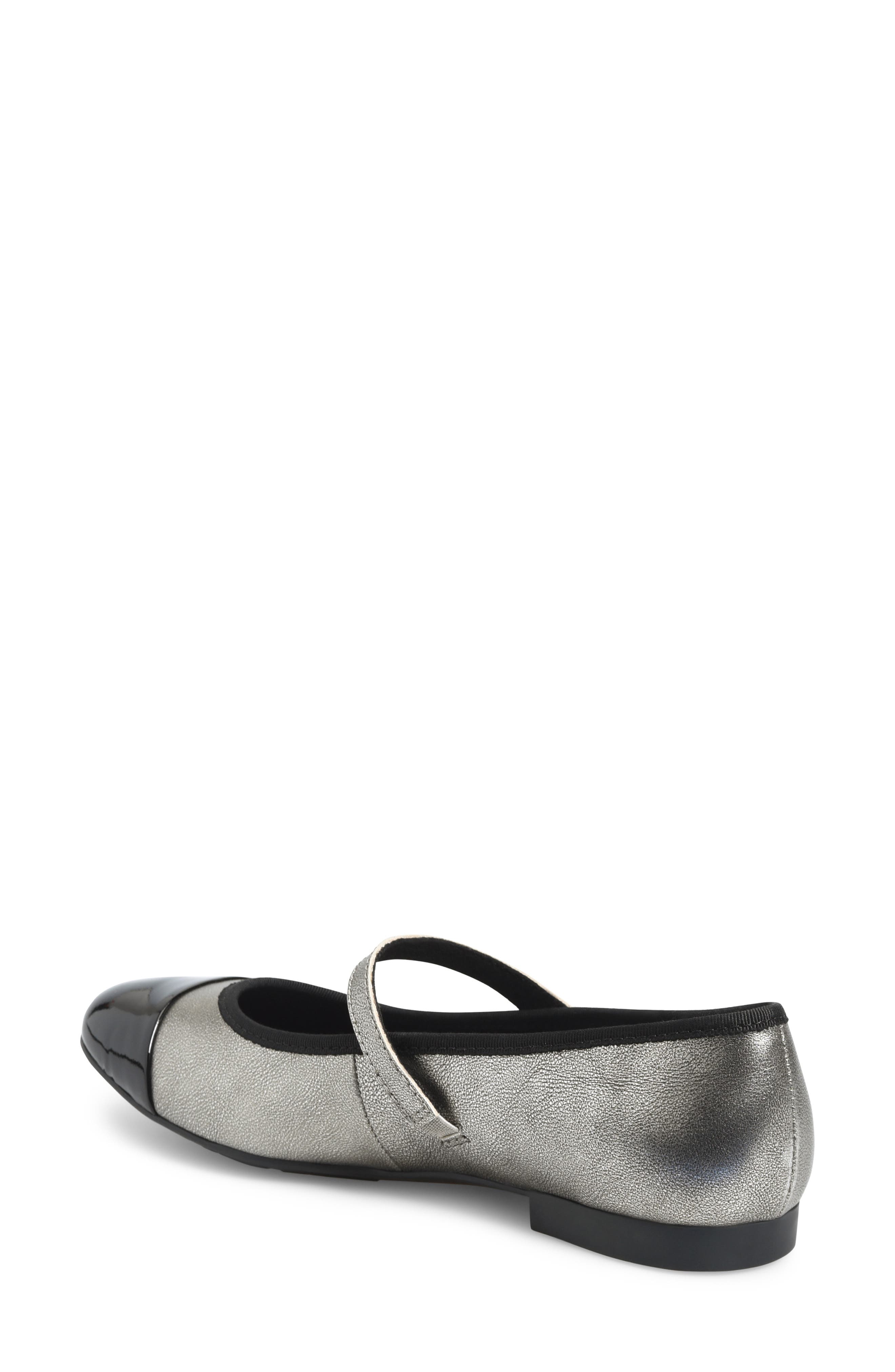 Panda Cap Toe Mary Jane, Alternate, color, SILVER / BLACK