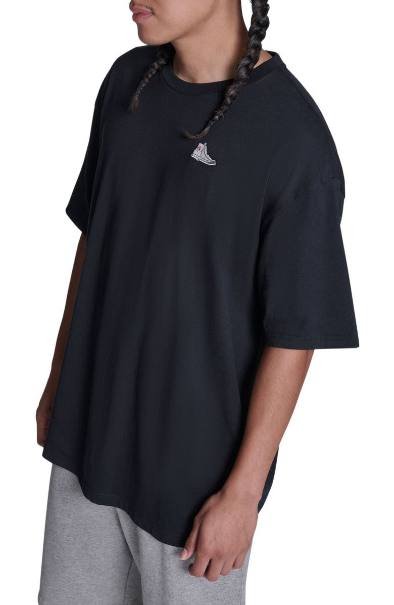 Converse Sneaker Patch Tee, Alternate, color, Converse Black