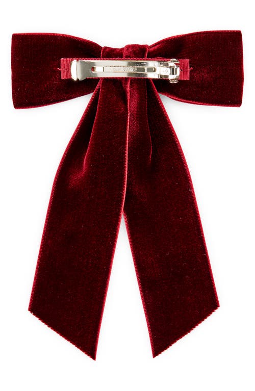 Jennifer Behr Velvet-finish Bow In Pinot