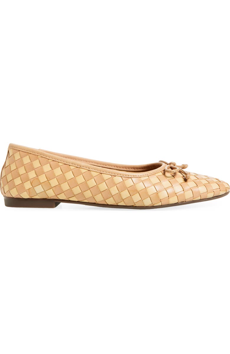 Schutz Arissa Woven Ballet Flat, Alternate, color, Light Beige/ Natural Nibs