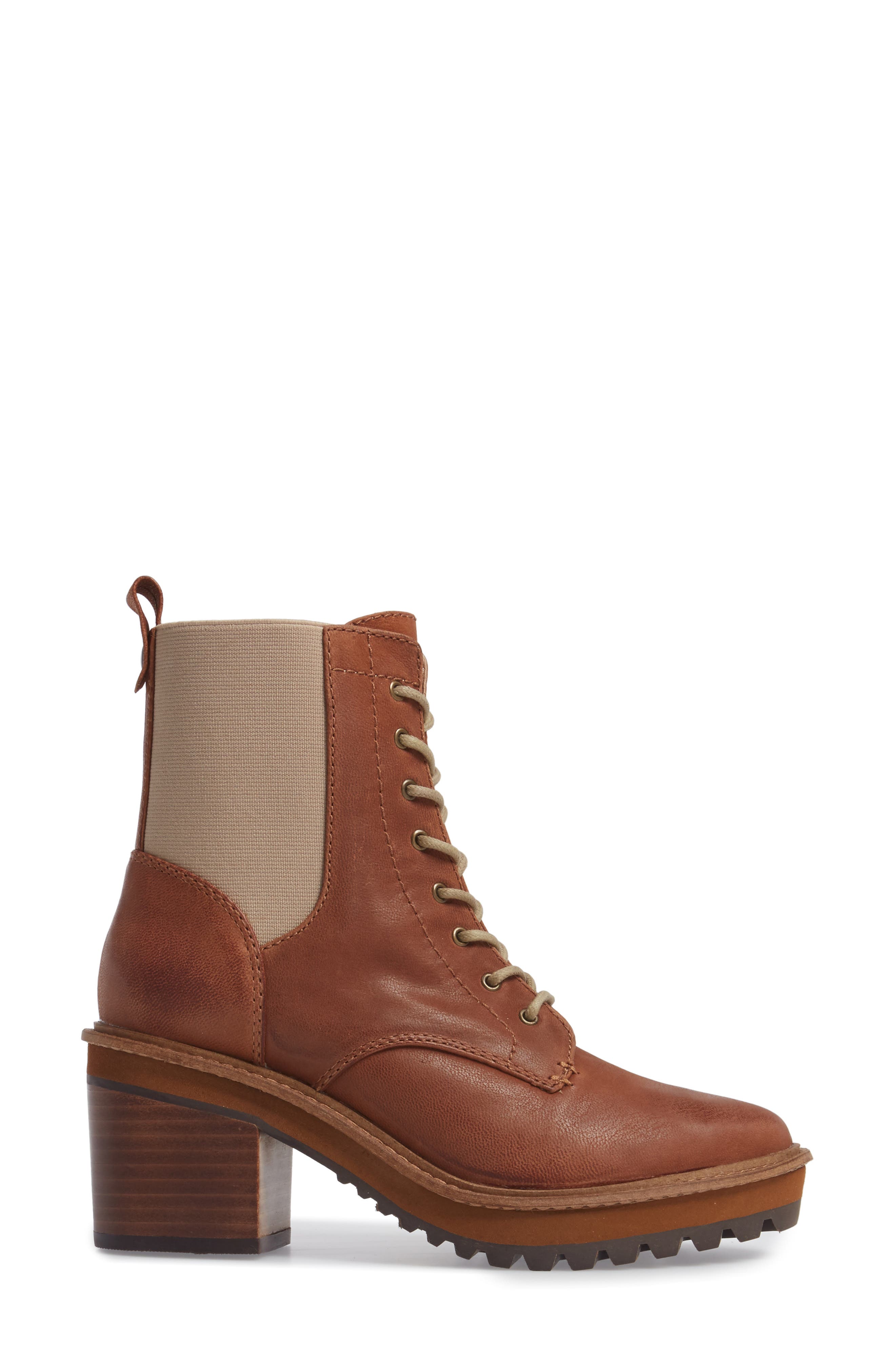 Parkway Lace-Up Bootie, Alternate, color, CHESTNUT/ GINGER