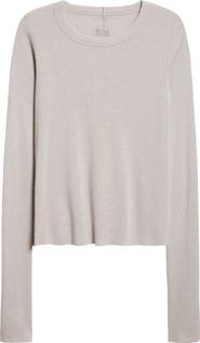 Rick Owens Long Sleeve Rib Crop T-Shirt