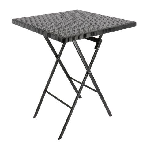 Plastic Rattan Folding Square Table