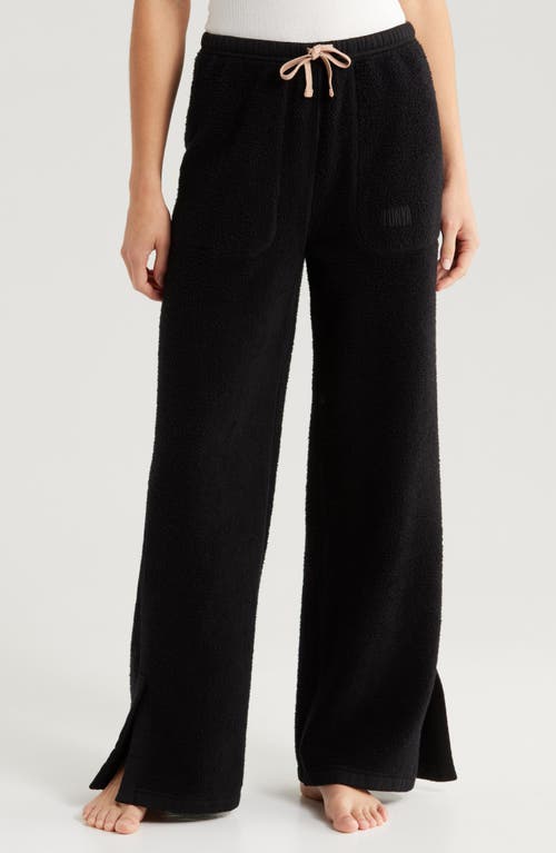 Lunya Silksweats Reversible Straight Leg Pant In Immersed Black