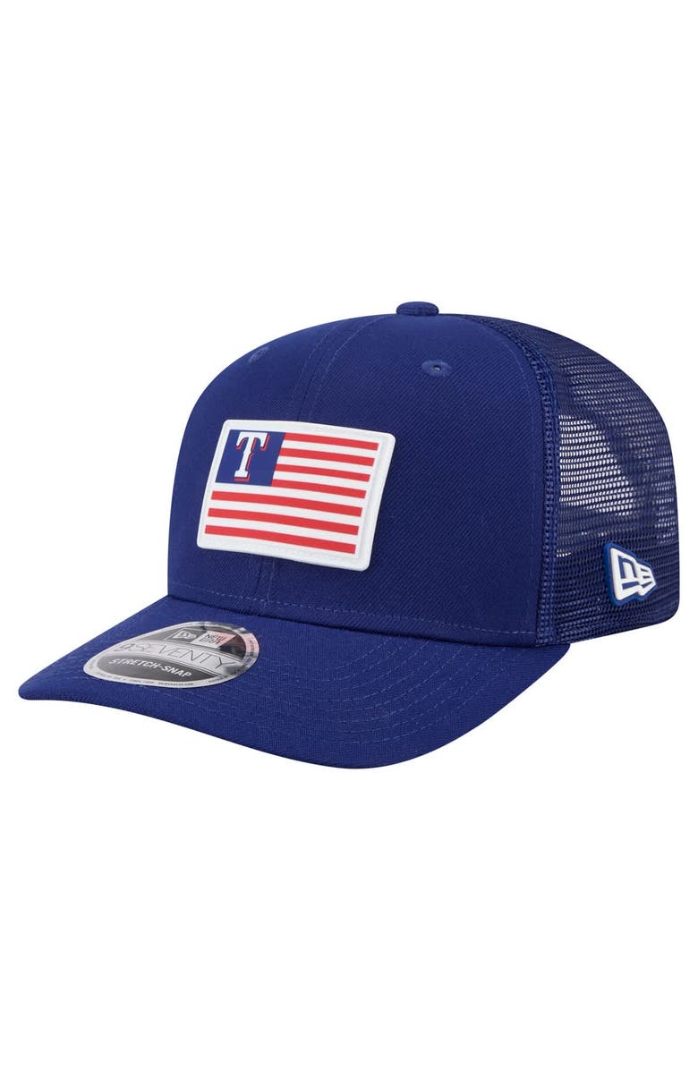 New Era Men's New Era Royal Texas Rangers Flag 9SEVENTY COOLERA Stretch-Snap Hat, Main, color, Royal