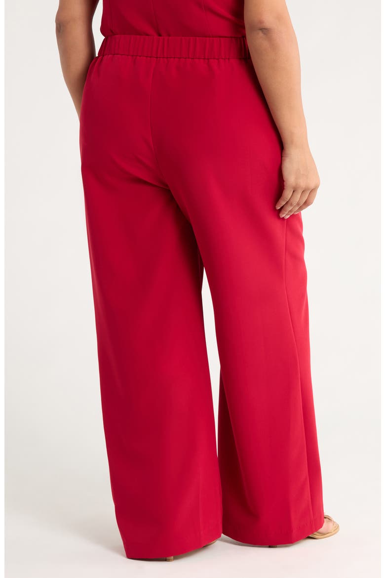 Pull-On Wide Leg Pants, Alternate, color, RED