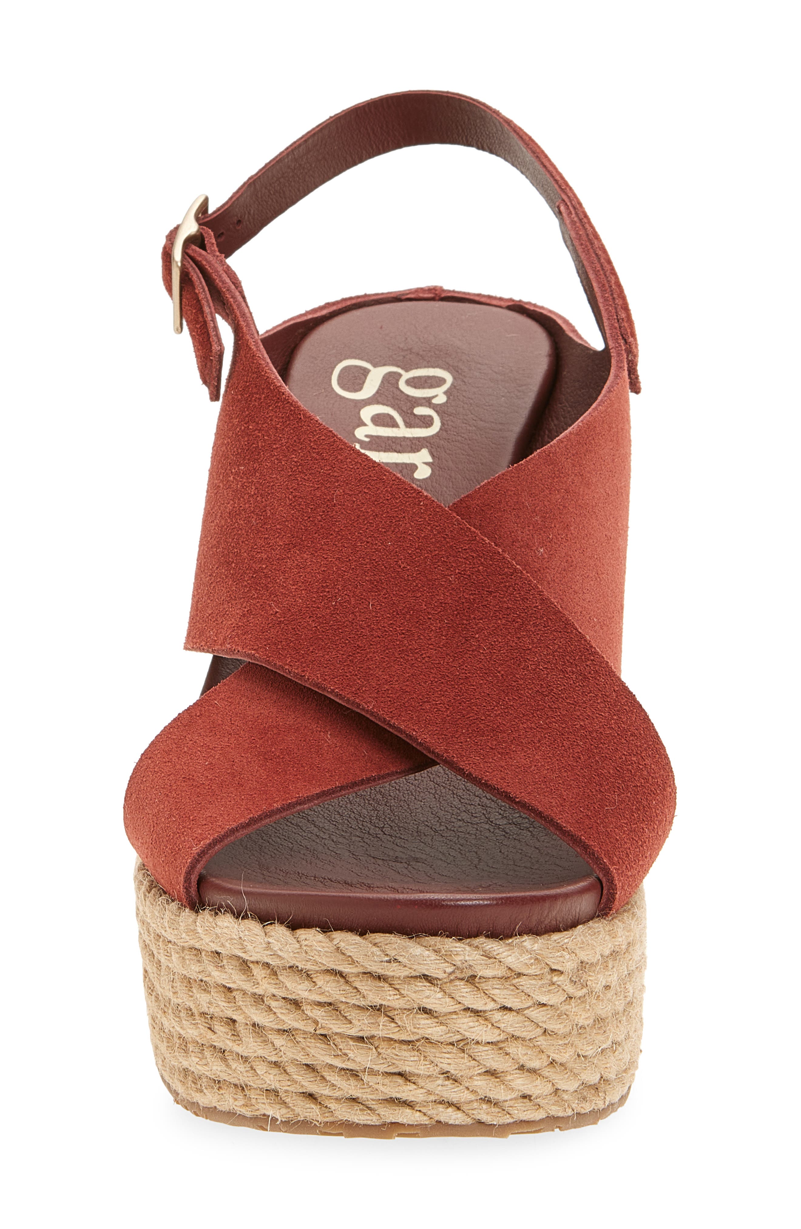 Pedro Garcia Donvina Platform Wedge Slingback Sandal, Alternate, color, Henna Castoro